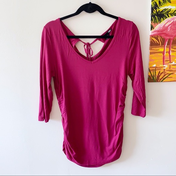 H&M Tops - H&M Side Ruched Dancer Tie Back Top